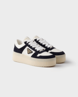 [프라다] 다운타운 볼드 나파 가죽 및 스웨이드 스니커즈 1E792M