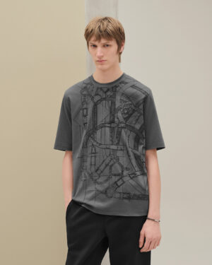 [에르메스] "Cavalcadour Griffonne" 자수 티셔츠 (3 COLORS)