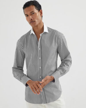 [브루넬로 쿠치넬리] 롱슬리브 스트라이프 셔츠 (3 COLORS)