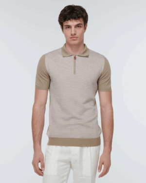 [키톤] 코튼 집업 폴로 셔츠 (2 COLORS)