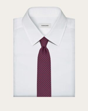 [페라가모] 간치니 앤 하트 프린트 실크 타이 (3 COLORS)