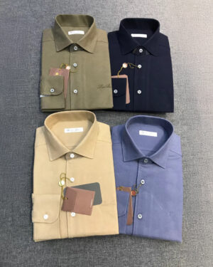 [로로피아나] 자수 로고 셔츠