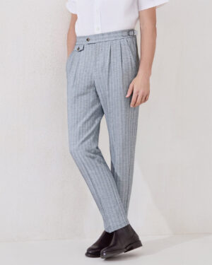 [브루넬로 쿠치넬리] 스트라이프 테일러드 팬츠 (2 COLORS)