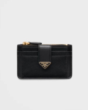 [프라다] 사피아노 및 가죽 카드 지갑 1MC038
