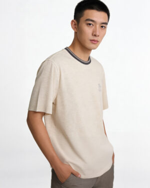 [브루넬로 쿠치넬리] 로고 자수 코튼 티셔츠 (3 COLORS)