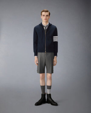 [톰브라운] 루나 뉴이어 인타르시아 메리노 4-바 지퍼 후디