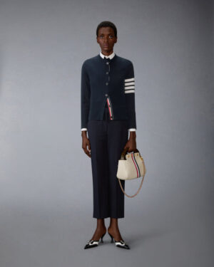 [톰브라운] 루나 뉴이어 울 4-바 인타르시아 가디건(여성용)