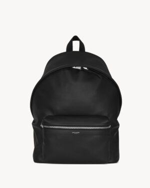 [생로랑] 블랙 워시드 레더 델라베 백팩