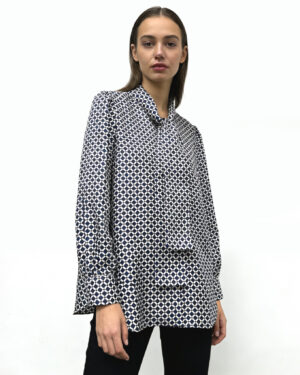 [막스마라] 프린트 실크 셔츠