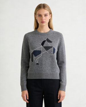 [에르메스] "Cheval tangram" 크루넥 스웨터