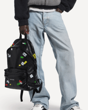 [발렌시아가] 익스플로러 백팩 에 대한 남성 에 블랙/멀티컬러 5032212