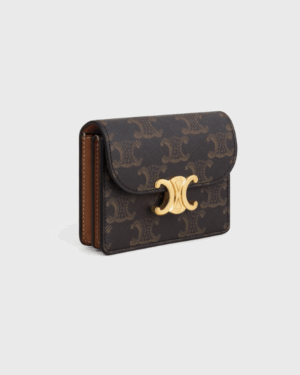 [셀린느] 트리옹프 명함 지갑 - 트리옹프 캔버스 램스킨 10N062DB7