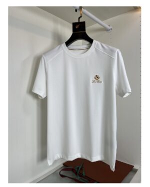 [로로피아나] 엠브로이드 반팔 티셔츠 (2 COLORS)