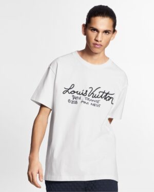 [루이비통] 프린트와 자수 장식의 티셔츠 1A7XNI